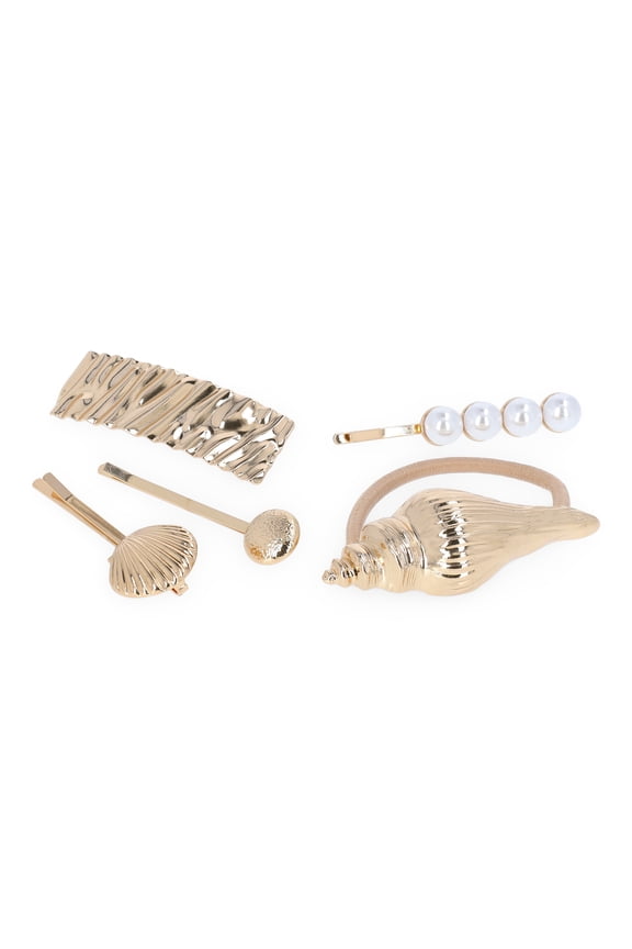 Women's Hair Clips and Hair Cuff Set, 5-Piece