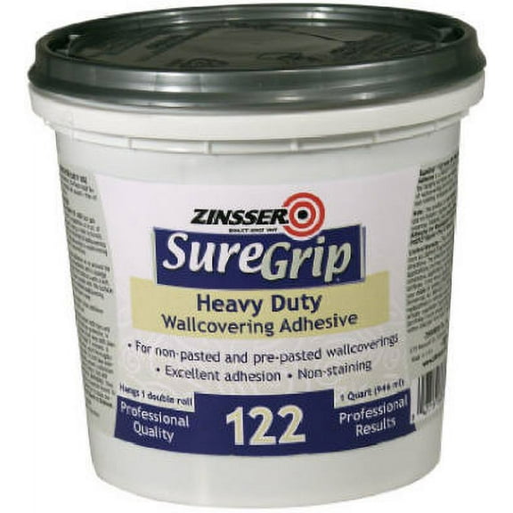 5PK Suregrip, QT, 122 Heavy Duty Clear Wallcovering Adhesive, Ideal For Ha