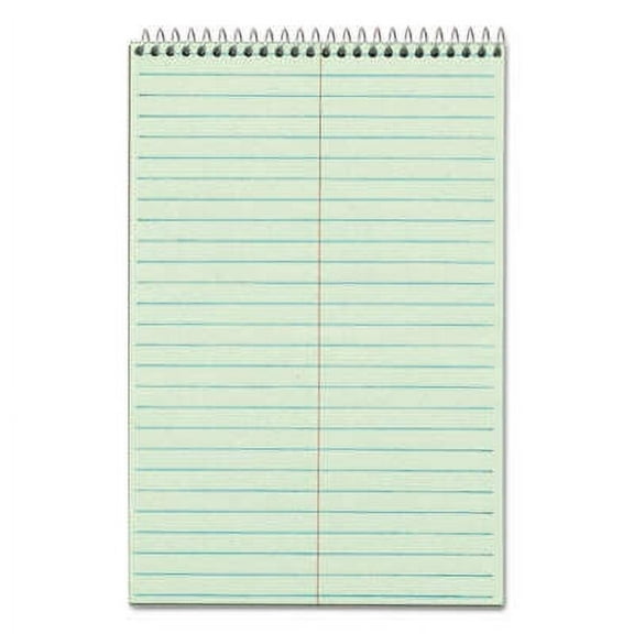 5PK TOPS Gregg Steno Pads, Gregg Rule, 80 Green-Tint 6 x 9 Sheets (8021)