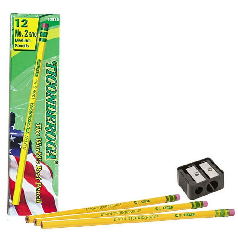 Pencils, F (#2.5), Black Lead, Yellow Barrel, Dozen Pencils, F (#2.5), Black Lead, Yellow Barrel, Dozen