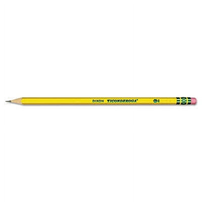 5PK Ticonderoga Pencils, HB (#2), Black Lead, Yellow Barrel, Dozen (13882)