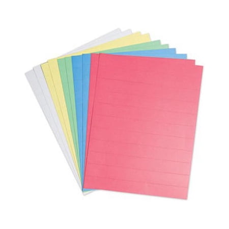 U Brands 5166U06-48 8.5 in. x 11 in. Data Card Replacement Sheet Perforated at 1 in. - Assorted (10/Pack)