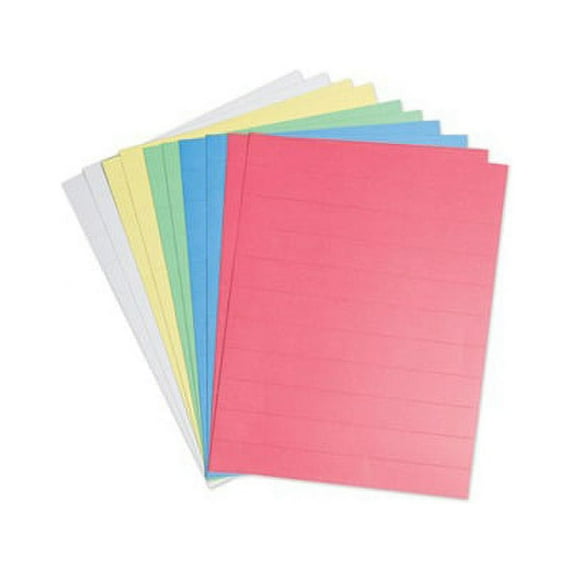 U Brands 5166U06-48 8.5 in. x 11 in. Data Card Replacement Sheet Perforated at 1 in. - Assorted (10/Pack)