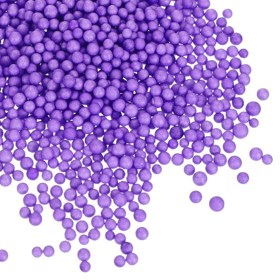 5Pack 0.06"-0.12" Foam Ball, Mini Round Foam Beads Balls for DIY Crafts, Party Decorations, Fillings of Vase Pillow, Purple