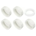 thumbnail image 1 of 5Pack 2 Inch PT Female Thread Pipe Fitting Cap, Cleanout Water Drain End Caps, Pipe Plug Socket Fittings with Gasket for Water Heater Supply Lines, Plumbing, White, 1 of 6