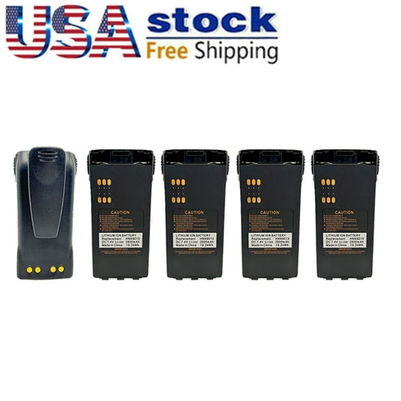 5Pack 2600mAh Li-ion HNN9013 Battery For HT750 HT1250 GP340 GP328 GP329 GP339 HT1250 LS HT1550 XLS MTX8250 MTX950 Radio