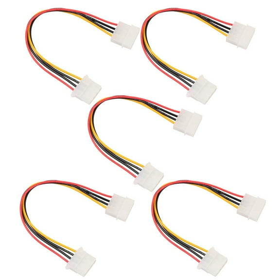 5Pack 4 Pin IDE Male to Female HDD Adapter Cable