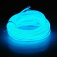 thumbnail image 1 of 5Pack 5M LED Neon Strip Lights EL Wire Lights Kit Battery Powered Rope Lights Pack Drivers High Brightness for Cosplay Dress Handcraft Cosplay Party Decoration, Ice Blue, 1 of 8