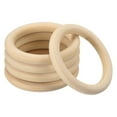 thumbnail image 1 of 5Pack 80mm(3.1") Natural Wood Rings, 10mm Smooth Unfinished Wooden Circles, 1 of 6