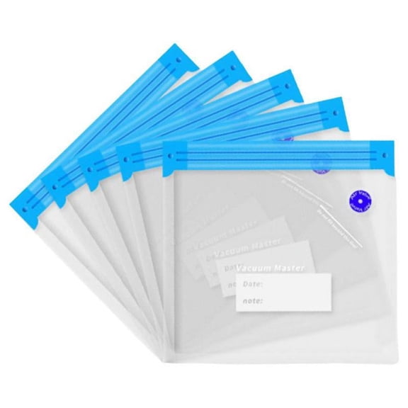 5Pack Clear Vacuum Sealer Bags Reusable Food Storage Bag for Food Bags - M