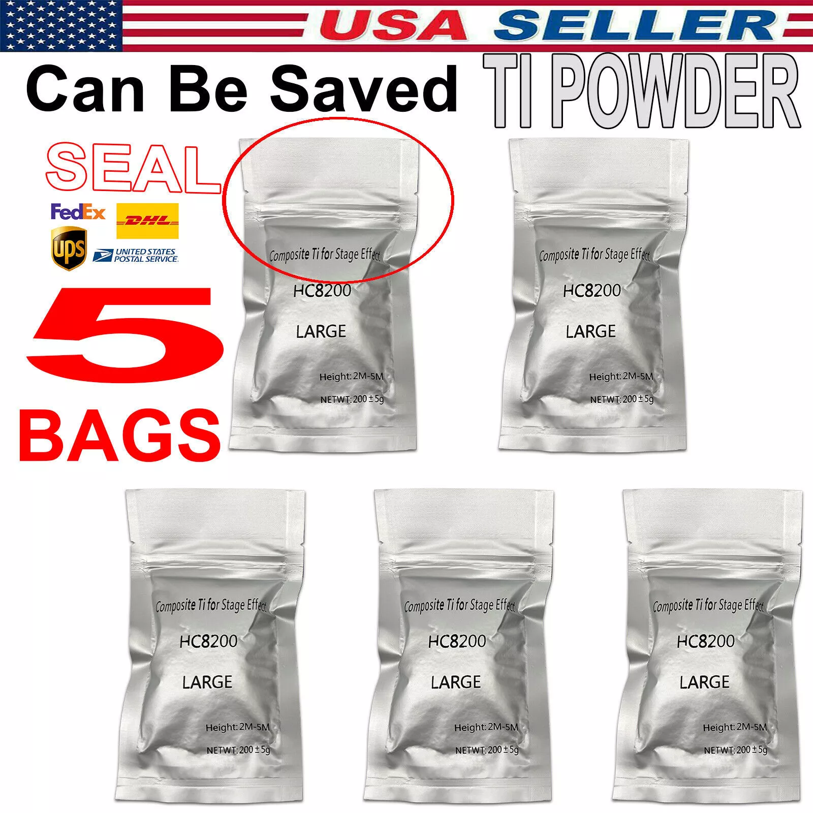 5Pack Cold Spark Machine Powder 2-5M Stage Effect for Wedding Party Show,200g/bag