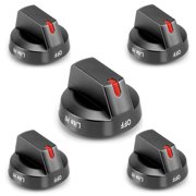 5Pack DG64-00473B Gas Oven Stove Knobs, Fits for Samsung NX58M6850SG NX58H5600SS NX58H5650WS NX58J7750SS