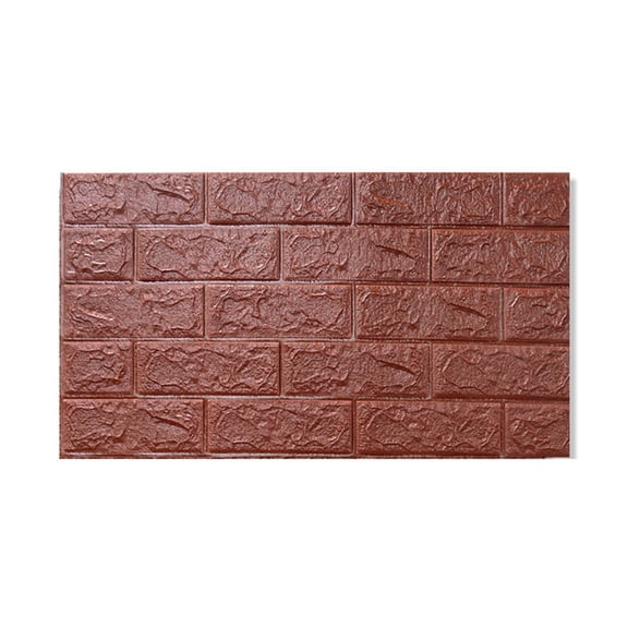 5Pack Faux Brick Peel and Stick Wallpaper 17.7" x 15.2" Contact Paper,3D Brick Wall Backdrop Self-Adhesive Brick Textured Vintage Removable Wallpaper for Fireplace Kitchen