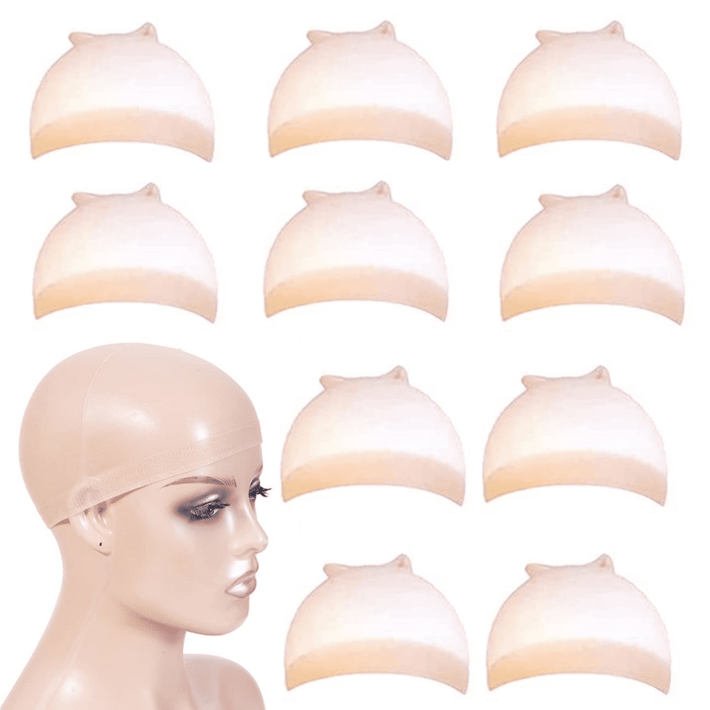 Soulwigger 12 Pieces Stretchy Nylon Wig Caps for Women Lace Front Wig Bald  Stocking Caps for Wigs Black Wig Cap