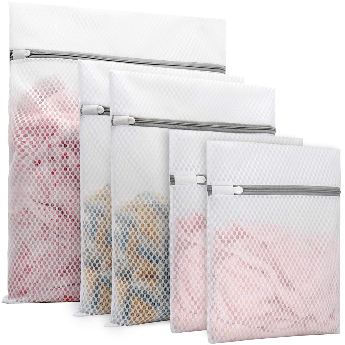 5Pack Laundry Mesh Bags Delicates Wash Bags for Lingerie Stockings - (1 ...