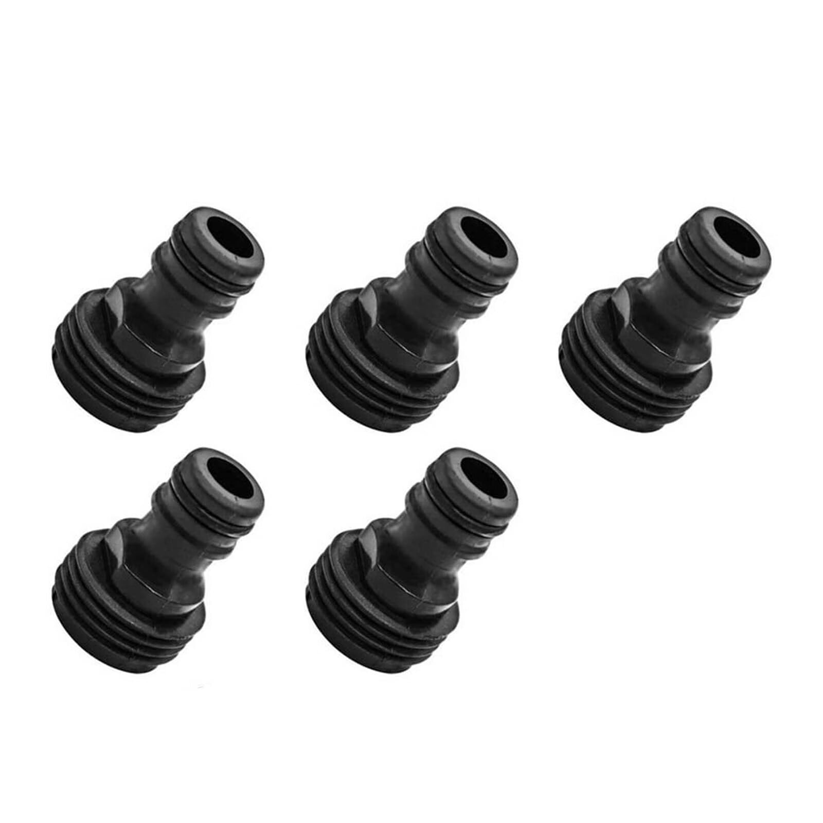 5Pack Plastic Garden Hose Fittings Male Hose Quick Connector Adapters