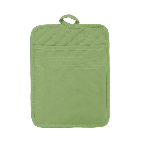 1Pack Pocket Pot Holders,Cotton Heat Resistant Potholder Multipurpose Hot Pads Machine Washable Oven Mitts Cooking Pads Bulk for Daily Kitchen Baking and Cooking 7x9 Inch ,1 PCBlack