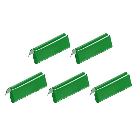 5Pack Ribbon End Crimp Clamps, 25mm/0.98inch Belt Ends Tip, Green