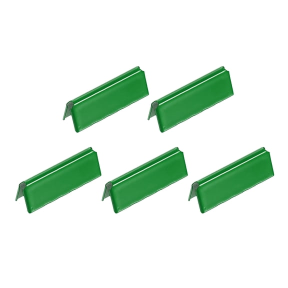 5Pack Ribbon End Crimp Clamps, 32mm/1.26inch Belt Ends Tip, Green