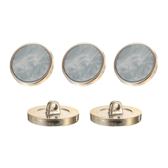 5Pack Round Button, 23mm/0.9" Resin Decorative Pattern Button, Dark Gray