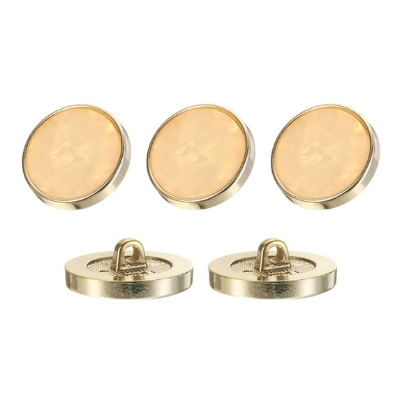 5Pack Round Button, 25mm/1" Resin Decorative Pattern Button, Beige