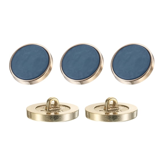 5Pack Round Button, 25mm/1" Resin Decorative Pattern Button, Dark Blue