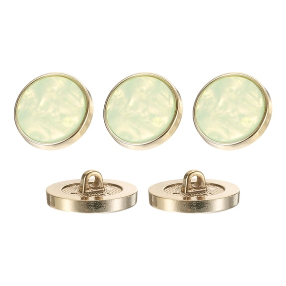 5Pack Round Button, 25mm/1" Resin Decorative Pattern Button, Light Green
