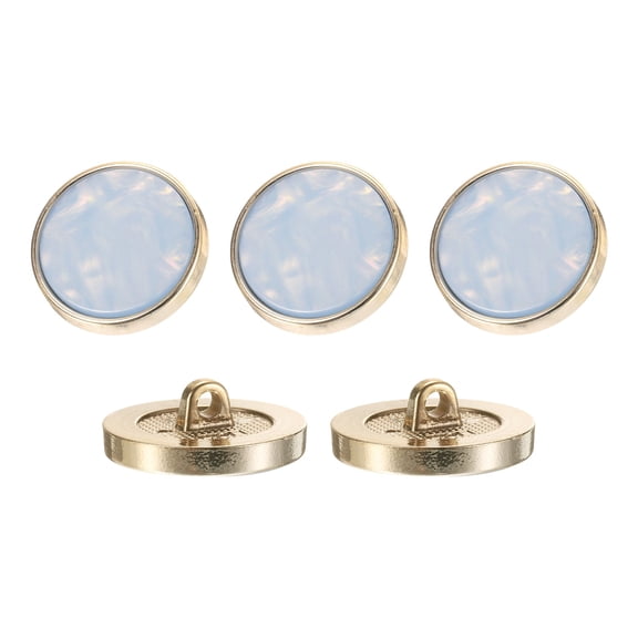 5Pack Round Button, 25mm/1" Resin Decorative Pattern Button, Sky Blue