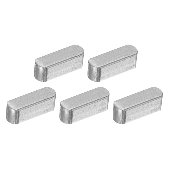 5Pack Round Ended Feather Key, 4x4x12mm Carbon Steel Parallel Drive Shaft Keys