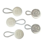 5Pack Shirt Collar Extender / Elastic Extender for Dress Shirt - White - 2 Small, 2 Regular, 1 Large Use Small as Cufflinks
