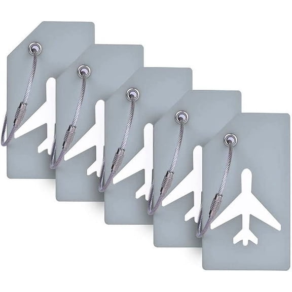5Pack Silicone Luggage Tag with Name ID Card Perfect to Quickly Spot Luggage Suitcase Green