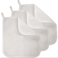 thumbnail image 1 of 5Pack Soft-Weave Wash Cloths for Face and Body, Exfoliating Washcloth, White, Small, 1 of 7