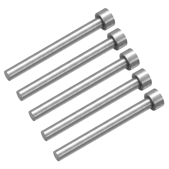 5Pack Straight Ejector Pins, 7.5mm (0.3") Dia. SKD61 Round Tip Punch 100mm (4") Long