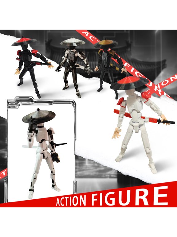 5Pack T13 Action Figure Set Already Assembled, T13 3D Printed Action Figures With Weapons Accessories T 13 Lucky Ro-bo Dummy Nova 13 Action Figures, Figura de acción t13