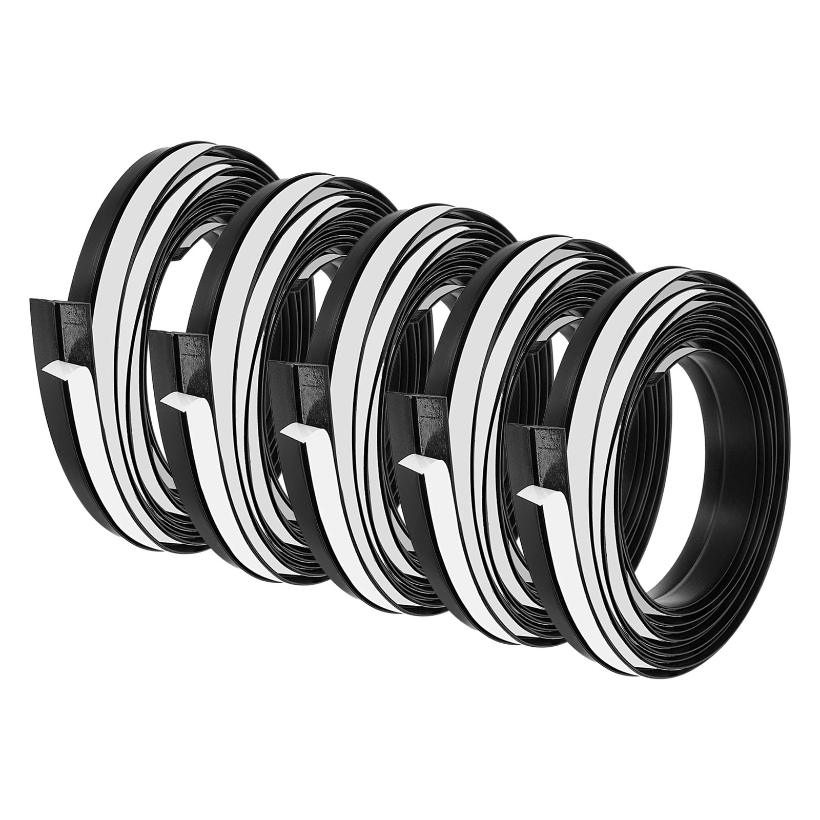 5Pack Weather Stripping, 2 Inch Wide x 9.2 Feet Long Self-Adhesive Cabinet Door Seal Strip Door Draft Stopper for Wardrobe and Cupboard, Black