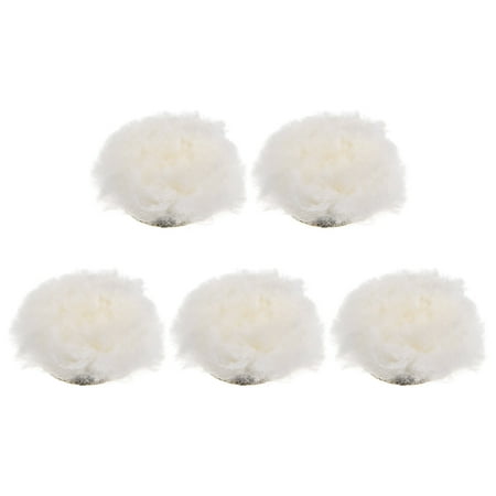 5Pack Wool Buffing Pads 2 inch Wool Polishing Pad Soft Buffing Pads Polishing Wheel with Hook and Loop