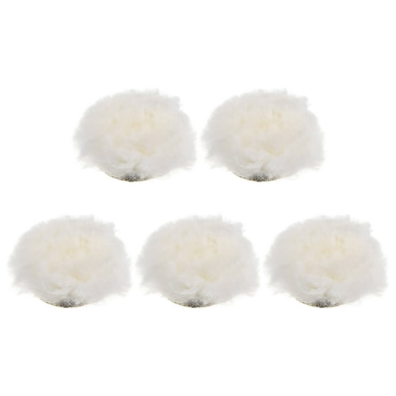 5Pack Wool Buffing Pads 2 inch Wool Polishing Pad Soft Buffing Pads Polishing Wheel with Hook and Loop