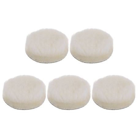 5Pack Wool Buffing Pads 3 inch Polishing Pad Car Auto Buffing Pads Wool Polishing Buffing Pad Hook and Loop