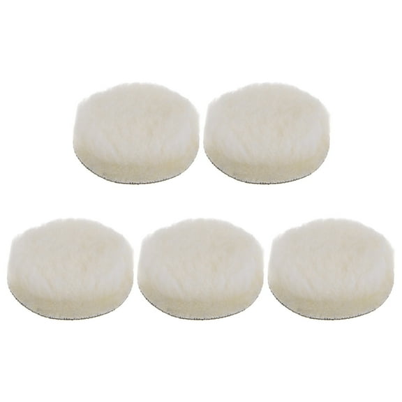 5Pack Wool Buffing Pads 3 inch Polishing Pad Car Auto Buffing Pads Wool Polishing Buffing Pad Hook and Loop