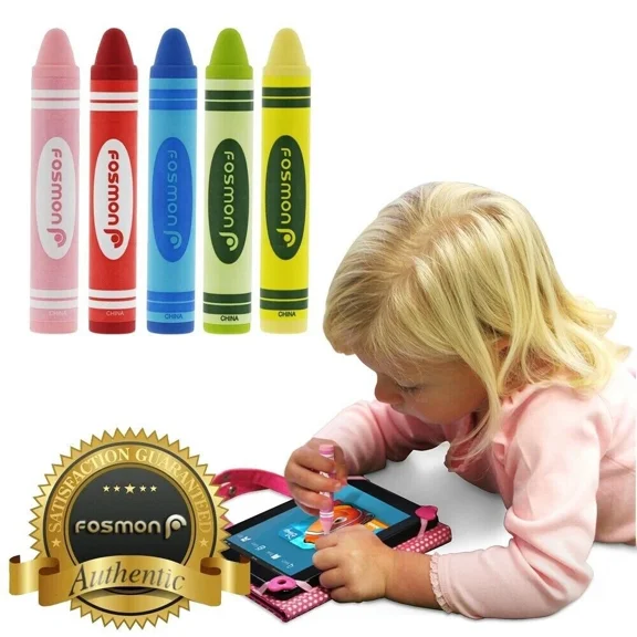 BUTTERFLY- 5Pack Youth Kids Universal Capacitive Stylus Pen Crayon For Smartphones Tablets