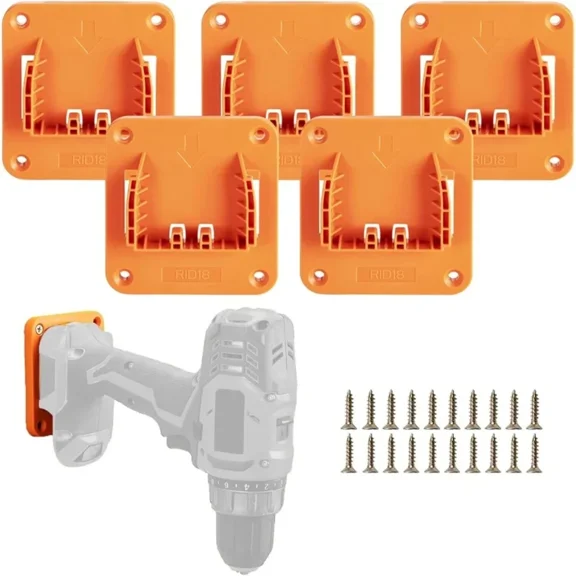 5Packs Drill Mount Holder For RIDGID 18V Drill Hanger Wall Mount Storage Bracket