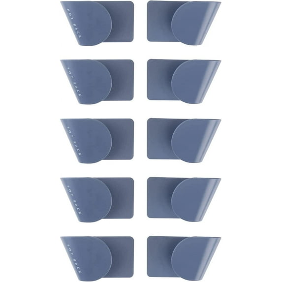 5Pair Wall Pot Lid Holder Organizer Door Wall Mounted Pan Lid Holder Cabinet Door Organizer Pot Hangers Multifunctional Kitchen Utensil Cutting Board Rack for Home Kitchen (Blue)