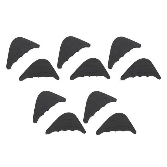5Pairefoot Insert Pads Half Toe Front Toe Filler Inserts Toe Plug Flats Black