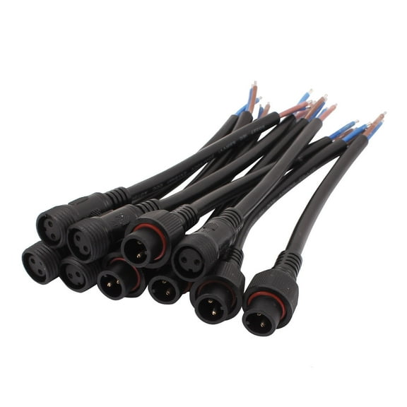 5Pairs 2P 1.5mm Male to Female Waterproof Cable Wire Connectors for Strips