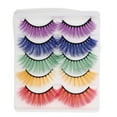 5Pairs Colorful Fake Eyelashes Creative Halloween Eyelashes Cosplay