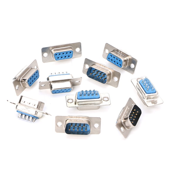 5Pairs DB9 Male and Female RS232 9 Pin Wire Solder Port Plug Connectors