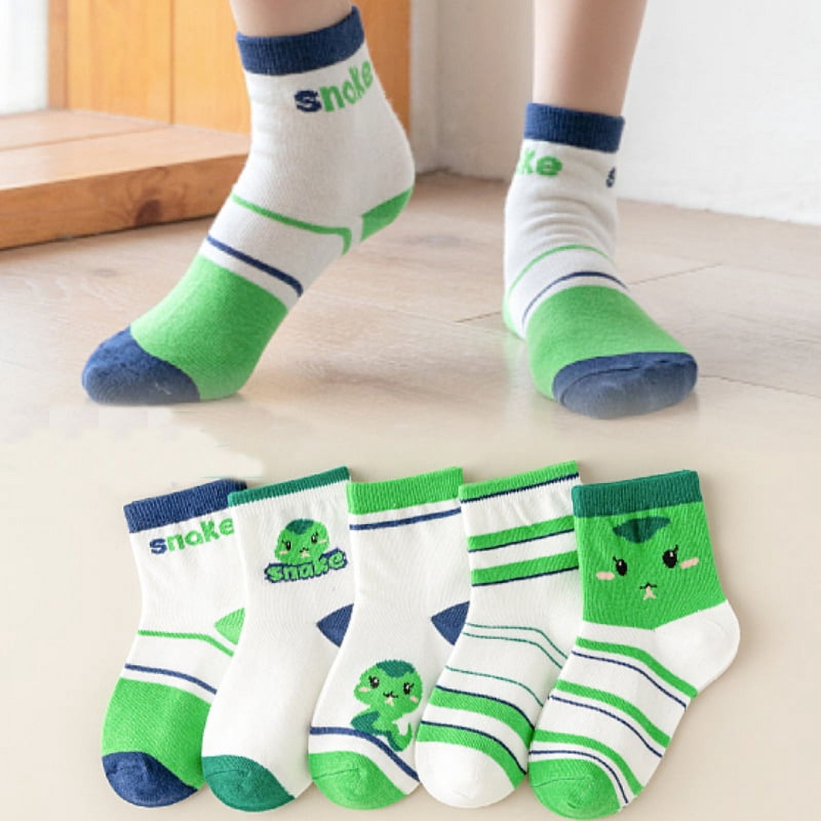 5-Pack Baby Toddler Socks With Happy Faces – Breathable Mesh Cotton, Summer Ankle Socks For Boys & Girls