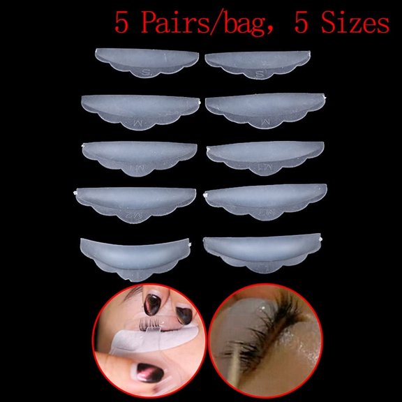 5Pairs Silicone Eyelash Perming Pad Lashes Rods Shield Lifting 3D Eyelash_Cur WA