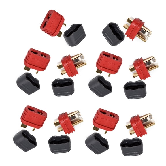 5Pairs T Plug Connectors Easy Plug, Unique Hollow Design, Suitable for 12AWG Wire Rc Drone Accessory GUYUTING Spare Part