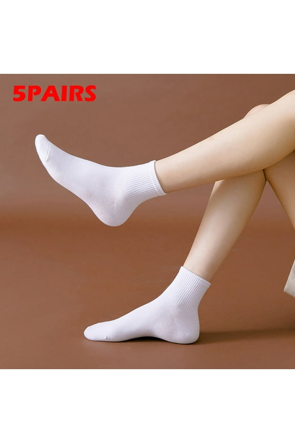 5Pairs Unisex Pure Color Comfortable Stockings Non- Stripe Short Stockings Wont Stop Running Men's Socks Low Cut Socks Girls Size Summer Eyes Socks Wide Foot Socks for Women plus Size Socks for Women